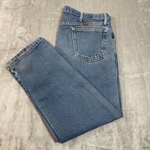 Rustler Mens Blue Denim Jeans Size 38x30 Straight Leg Classic‎ Fit